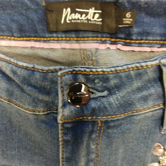 Nanette Lepore Boyfriend Jeans with Bling - Picture 3 of 8